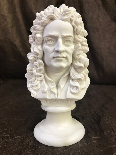 Sir Isaac Newton bust portraiture statue marble Head figurine Decor